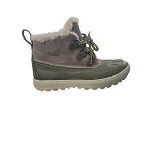 Nike Woodside Chukka Boots Olive Green Taupe Gray & White Lace Up Sz 8.5
